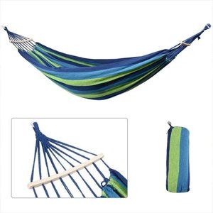 New Cotton Canvas Hammock Beach Swing Bed with Spreader Bar and Storage Bag
